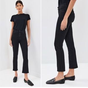 NEW MOTHER Insider Crop Ankle Jeans Not Guilty Black Size 25